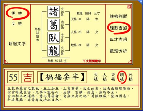 姓名 吉凶|免費姓名測試打分2023版，根據周易八字五行及五格。